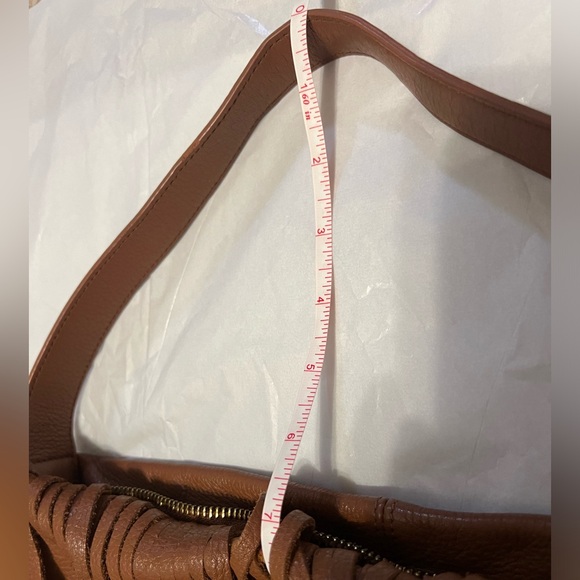 Vince Camuto Irene Fringe Hazelnut/Brown Leather Hobo - Picture 8 of 9